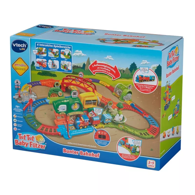 Žaislų rinkinys VTech Tut Tut Baby Speedster - Spalvinga stotelė, interaktyvūs garsai ir muzika