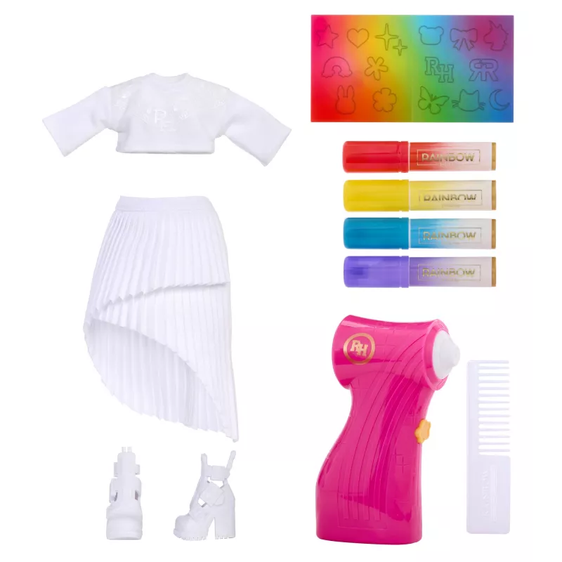„Rainbow High Air Brush & Create“ mados lėlės – violetinės akys, mados lėlė, moteriška, 4 m., berniukams/mergaitėms, įvairiaspalvė
