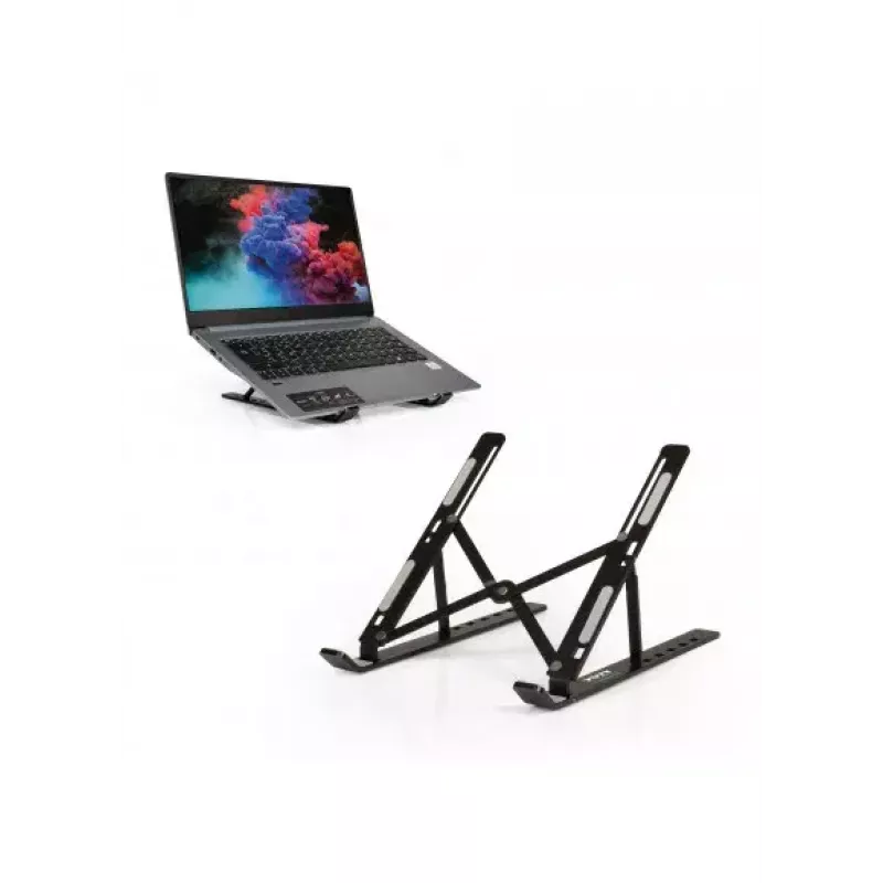 Nešiojamojo kompiuterio stovas Port Designs 901107 Juodas Aliuminis 39,6 cm