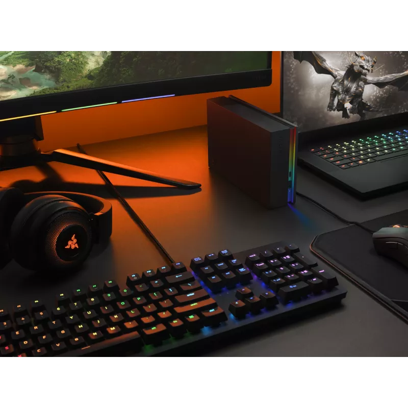 Seagate FireCuda Gaming Hub išorinis kietasis diskas 8 TB Micro-USB B / USB Type-A / USB Type-C 3.2 Gen 1 (3.1 Gen 1) Juodas