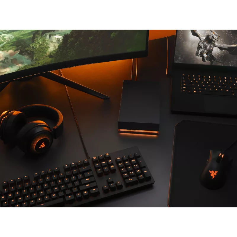 Seagate FireCuda Gaming Hub išorinis kietasis diskas 8 TB Micro-USB B / USB Type-A / USB Type-C 3.2 Gen 1 (3.1 Gen 1) Juodas