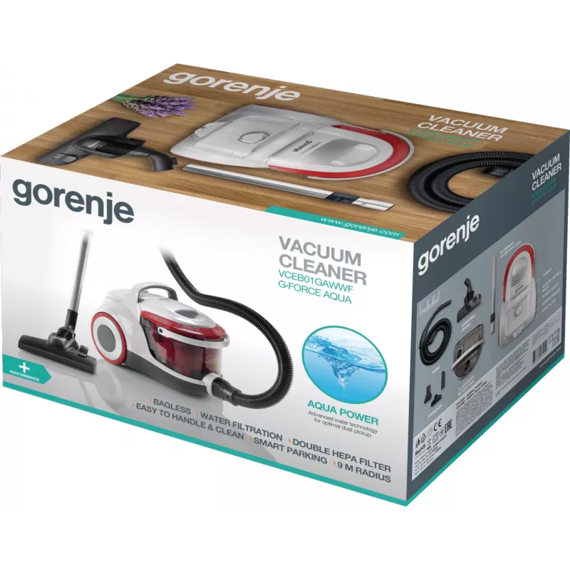 Gorenje VCEB01GAWWF 3 L cilindrinis dulkių siurblys Sausas Be maišelio