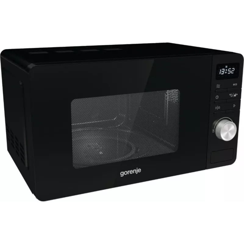 Gorenje Mikrobangų krosnelė MO20A3B, stalviršinė, solo mikrobangų krosnelė, 20 L, 800 W, įmontuotas ekranas, LED