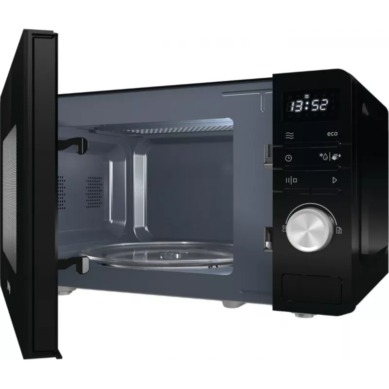 Gorenje Mikrobangų krosnelė MO20A3B, stalviršinė, solo mikrobangų krosnelė, 20 L, 800 W, įmontuotas ekranas, LED