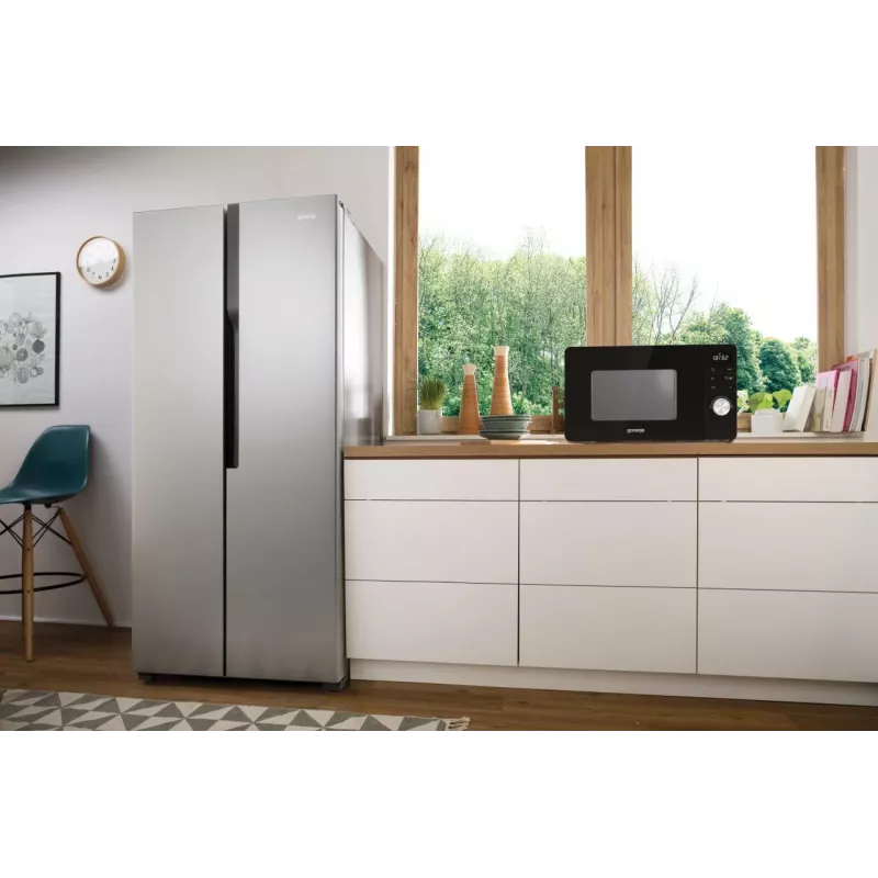 Gorenje Mikrobangų krosnelė MO20A3B, stalviršinė, solo mikrobangų krosnelė, 20 L, 800 W, įmontuotas ekranas, LED