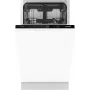 Gorenje indaplovė GV561D10 BK070, pilnai įmontuojama, siaura (45 cm), balta, standartinė (80–85 cm), juoda, mygtukai