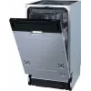 Gorenje indaplovė GV561D10 BK070, pilnai įmontuojama, siaura (45 cm), balta, standartinė (80–85 cm), juoda, mygtukai