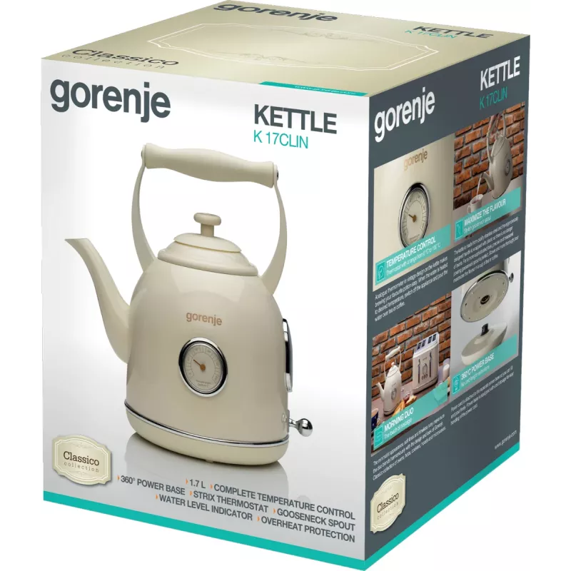 Gorenje K17CLIN elektrinis virdulys 1,7 L 2000 W Kreminis
