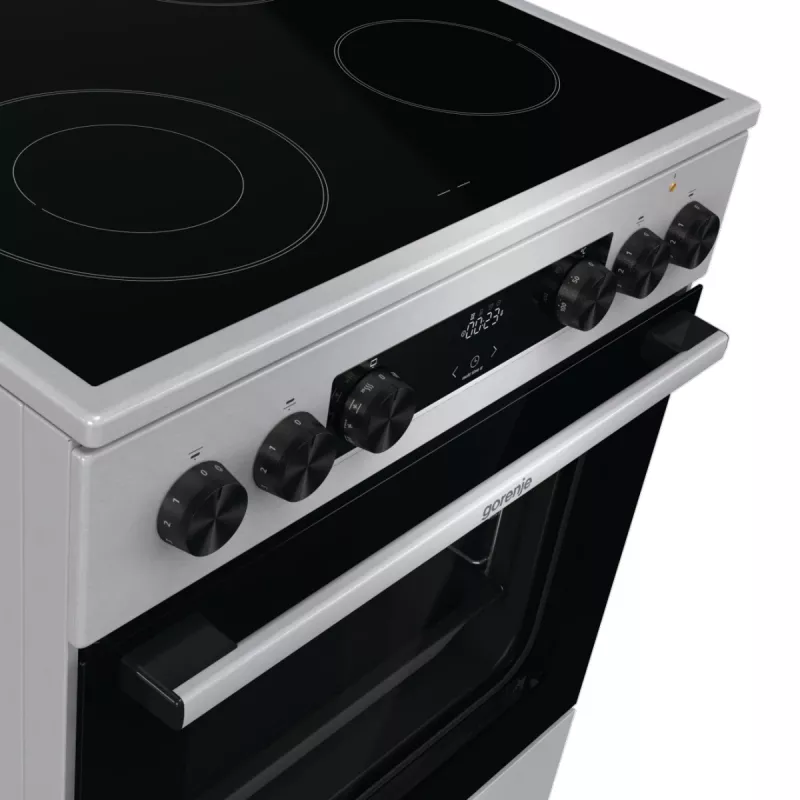 Gorenje GECS6C70XC viryklė Laisvai pastatoma viryklė Elektrinė Kaitvietė Nerūdijantis plienas