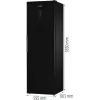 Gorenje G600 Frysskåp FN619EABK6 H247B, 280 l, 12,6 kg/24h, SN-N, No Frost sistema, E, juoda
