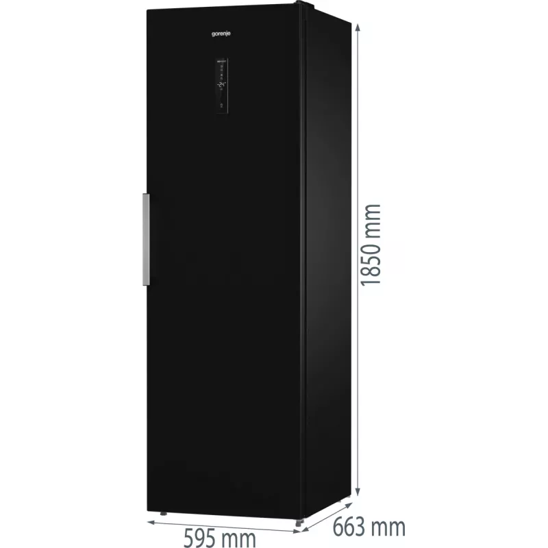Gorenje G600 Frysskåp FN619EABK6 H247B, 280 l, 12,6 kg/24h, SN-N, No Frost sistema, E, juoda