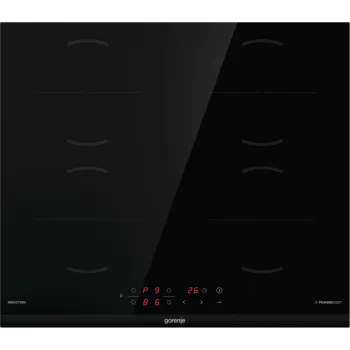 Gorenje Indukcinė kaitlentė GI6401BCE RAL9017, Juoda, Integruojama, 59,5 cm, Zoninė indukcinė kaitlentė, Stiklo keramika, 4 zonos