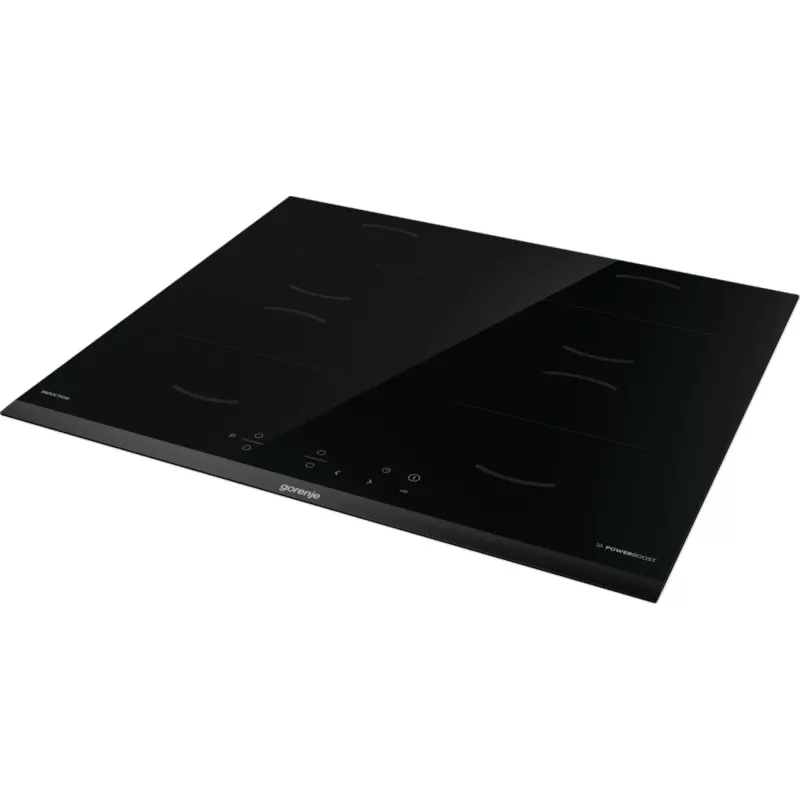 Gorenje Indukcinė kaitlentė GI6401BCE RAL9017, Juoda, Integruojama, 59,5 cm, Zoninė indukcinė kaitlentė, Stiklo keramika, 4 zonos