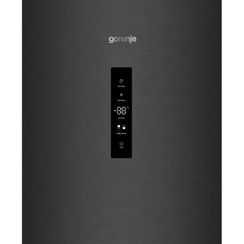 Gorenje šaldytuvo ir šaldiklio derinys NRK619CABXL4, 304 l, 6 kg/24h, klasė C, šviežumo zona, juodas