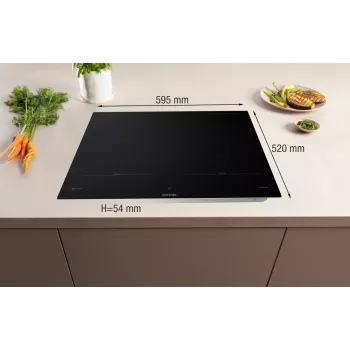Gorenje Indukcinė kaitlentė GI6443BSCWF, juoda, įmontuojama, 60 cm, zoninė indukcinė kaitlentė, stiklo keramika, 4 zonos(-ų)