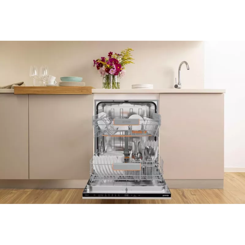 Gorenje GV642C65 pilnai įmontuojama 14 stalo komplektų