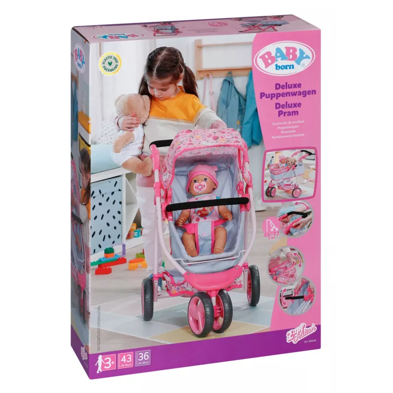 BABY born Deluxe Pram, Lėlės vežimėlis, 3 m.