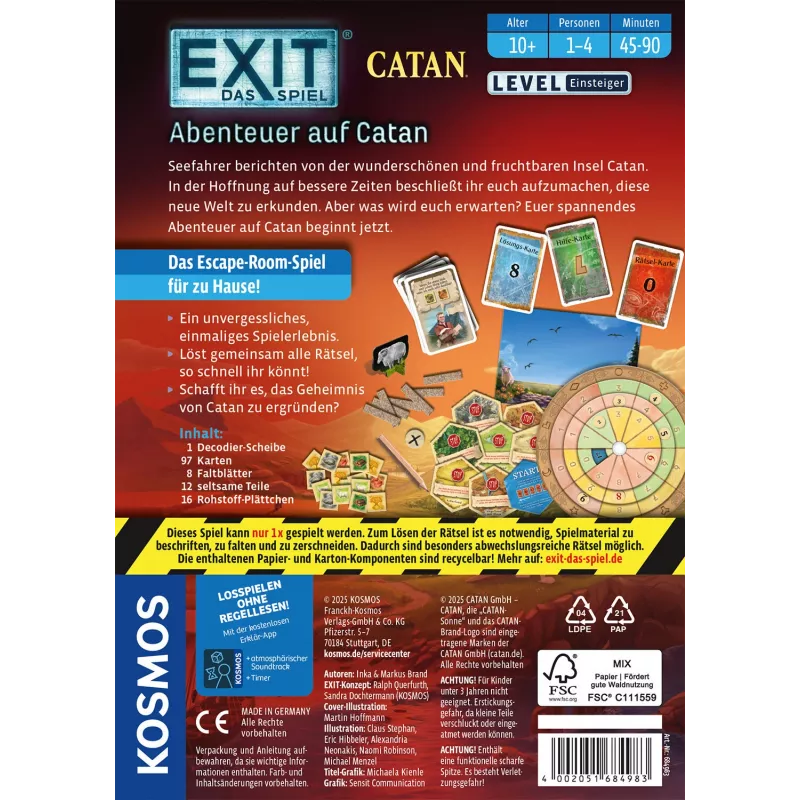 Kosmos EXIT - Das Spiel Stalo žaidimas Strateginis