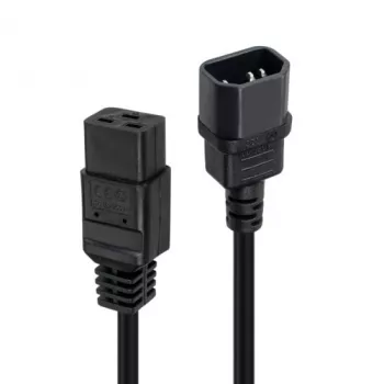 Lindy 2 m C14 į C19 maitinimo ilginamasis laidas, juodas, 2 m, IEC C14, IEC C19, 250 V