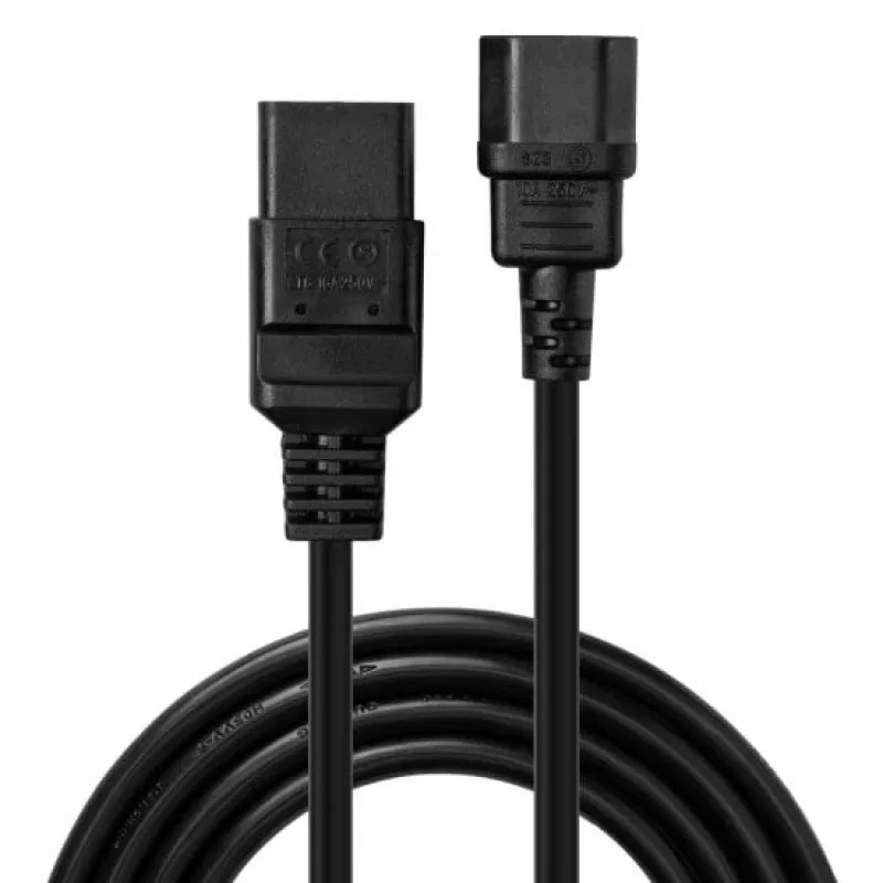 Lindy 1m C14 į C19 maitinimo ilginimo laidas, juodas, 3 m, IEC C14, IEC C19, 250 V