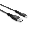 Lindy 3 m sustiprintas USB A į Lightning įkrovimo ir sinchronizavimo laidas