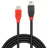 Lindy 0.5 m USB 2.0 Type Micro-B į Mini-B OTG kabelis, 0,5 m, Mini-USB B, Micro-USB B, USB 2.0, 0,48 Gbit/s, juoda, raudona