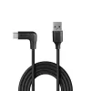 Lindy 1,5 m USB 3.2 Type A į C laidas, 90° dešinėje pusėje, 10 Gbps