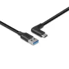 Lindy 1,5 m USB 3.2 Type A į C laidas, 90° dešinėje pusėje, 10 Gbps