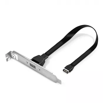 Lindy Single Port USB 3.1 Gen 2 Type C Back Plate, 0,45 m, USB A, vyriškas, vyriškas, 0–65 °C, 0–70 °C