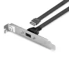 Lindy Single Port USB 3.1 Gen 2 Type C Back Plate, 0,45 m, USB A, vyriškas, vyriškas, 0–65 °C, 0–70 °C
