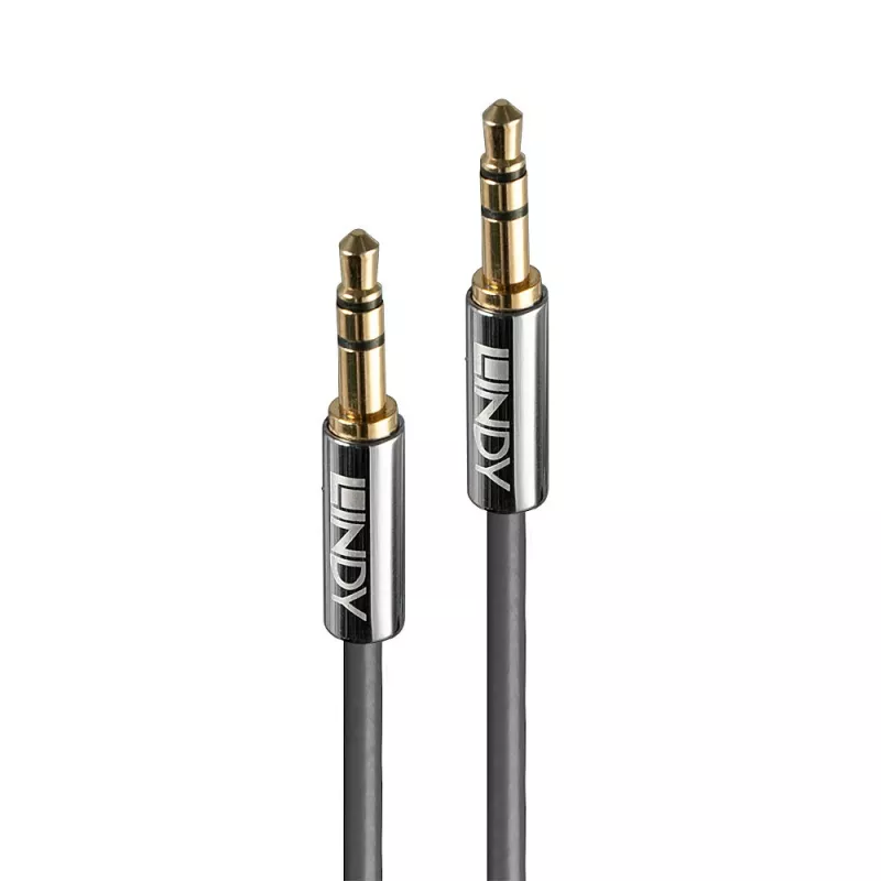 Lindy 5 m 3,5 mm garso kabelis, Cromo Line, 3,5 mm, kištukas, 3,5 mm, kištukas, 5 m, antracito spalvos