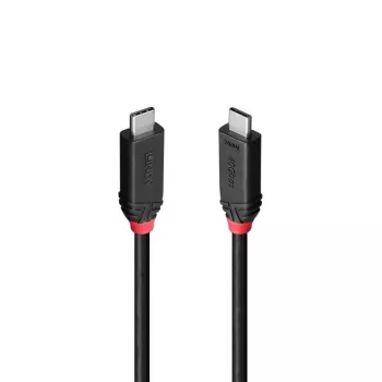 Lindy 2 m USB4 240 W Type C laidas, Juoda Line, 2 m, USB C, USB C, USB4 Gen 3x2, 40 Gbit/s, juoda