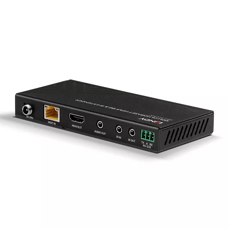 Lindy 100m Cat.6 HDMI 4K60, IR ir RS-232 HDBaseT plėtiklis, imtuvas