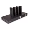 Lindy 150m Cat.6 4x4 HDMI 4K60 HDBaseT matricos plėtiklis, 3840 x 2160 pikseliai, AV siųstuvas ir imtuvas, 150 m, laidinis, juodas, HDCP
