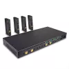 Lindy 150m Cat.6 4x4 HDMI 4K60 HDBaseT matricos plėtiklis, 3840 x 2160 pikseliai, AV siųstuvas ir imtuvas, 150 m, laidinis, juodas, HDCP