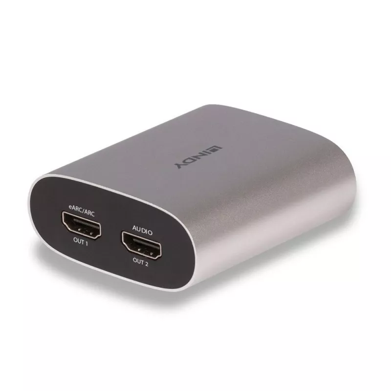 Lindy 4K60 HDMI eARC ekstraktorius, Micro-USB B, 65 mm, 70 mm, 27 mm, 83 g, 0 - 40 °C