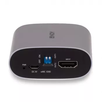 Lindy 4K60 HDMI eARC ekstraktorius, Micro-USB B, 65 mm, 70 mm, 27 mm, 83 g, 0 - 40 °C