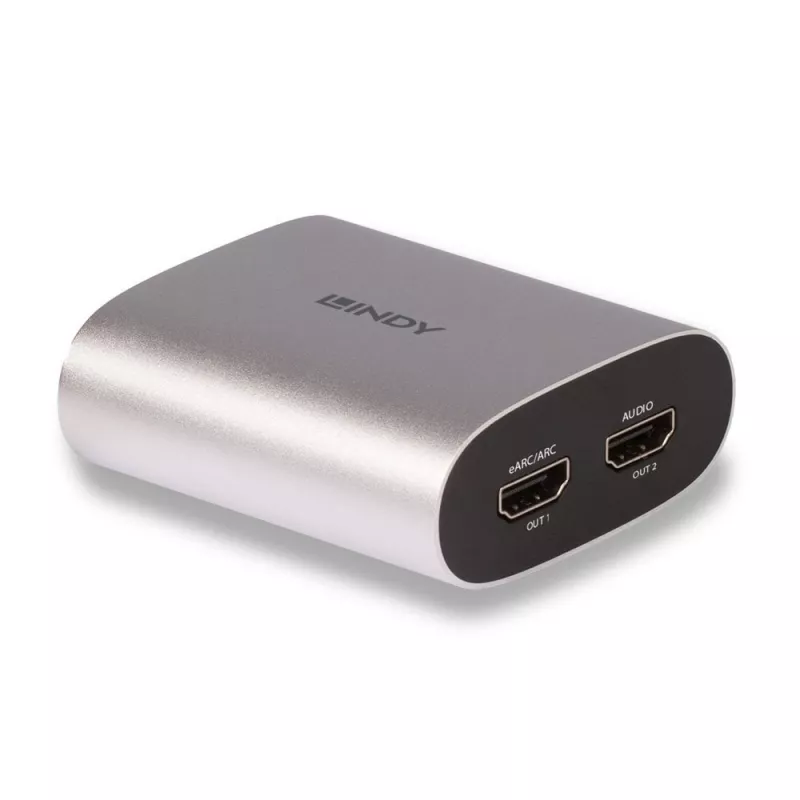 Lindy 4K60 HDMI eARC ekstraktorius, Micro-USB B, 65 mm, 70 mm, 27 mm, 83 g, 0 - 40 °C