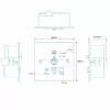 Lindy 150m Cat.6 HDMI 4K60 & Type C HDBaseT UK sieninė KVM plokštė, siųstuvas
