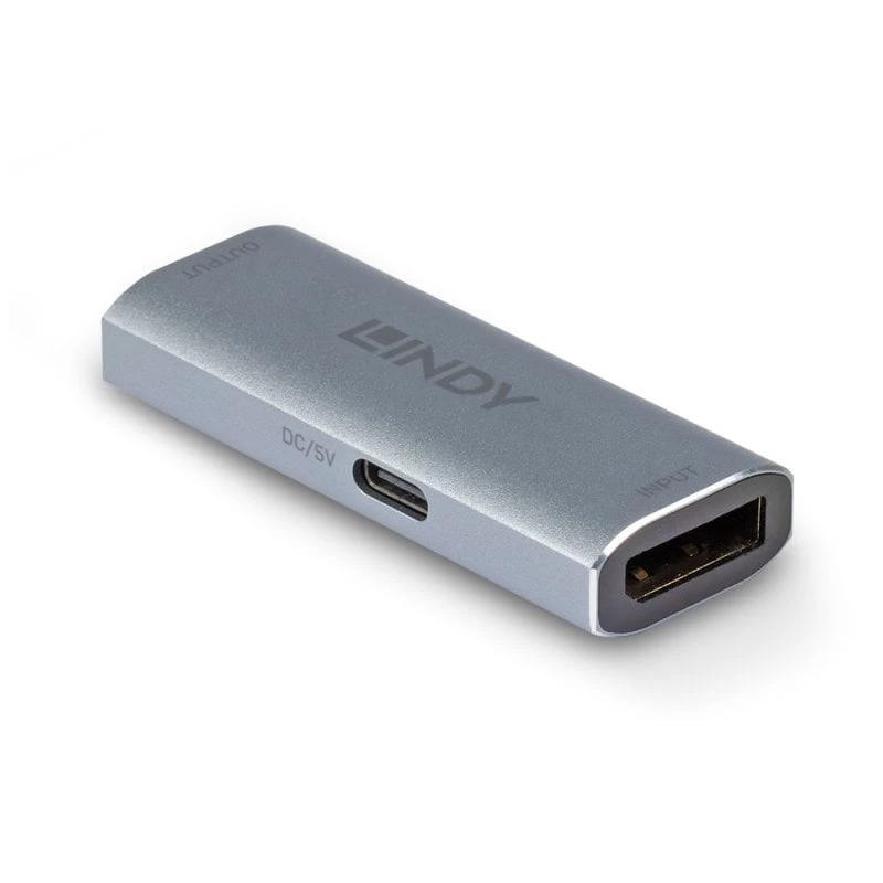 Lindy DisplayPort 1.4 kartotuvas, 7680 x 4320 pikseliai, AV kartotuvas, 40 m, laidinis, sidabrinis