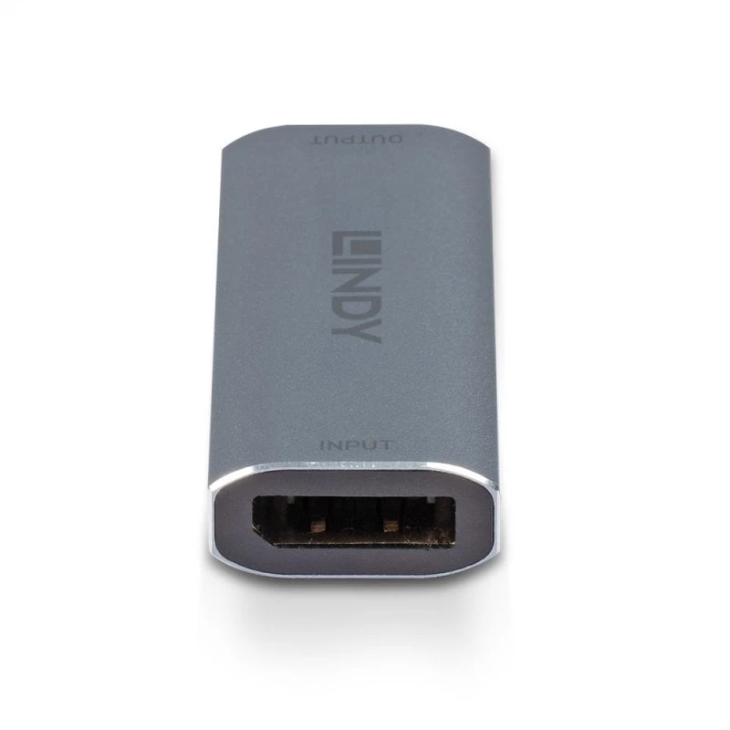 Lindy DisplayPort 1.4 kartotuvas, 7680 x 4320 pikseliai, AV kartotuvas, 40 m, laidinis, sidabrinis