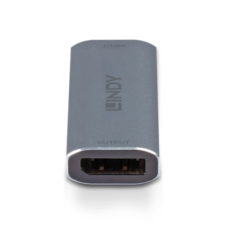 Lindy DisplayPort 1.4 kartotuvas, 7680 x 4320 pikseliai, AV kartotuvas, 40 m, laidinis, sidabrinis