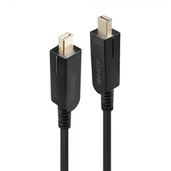 Lindy 40 m šviesolaidinis hibridinis Mini DisplayPort 1.4 laidas su nuimamomis DP jungtimis