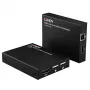 Lindy HDMI, KVM ir IR per IP plėstuvas, siųstuvas ir imtuvas, laidinis, 150 m, Cat5e, Cat6, juoda, metalas