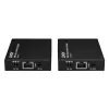 Lindy HDMI, KVM ir IR per IP plėstuvas, siųstuvas ir imtuvas, laidinis, 150 m, Cat5e, Cat6, juoda, metalas