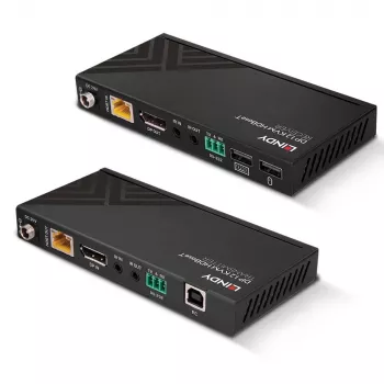 Lindy 150m Cat.6 DisplayPort 1.2, USB, IR ir RS-232 HDBaseT KVM ilgintuvas