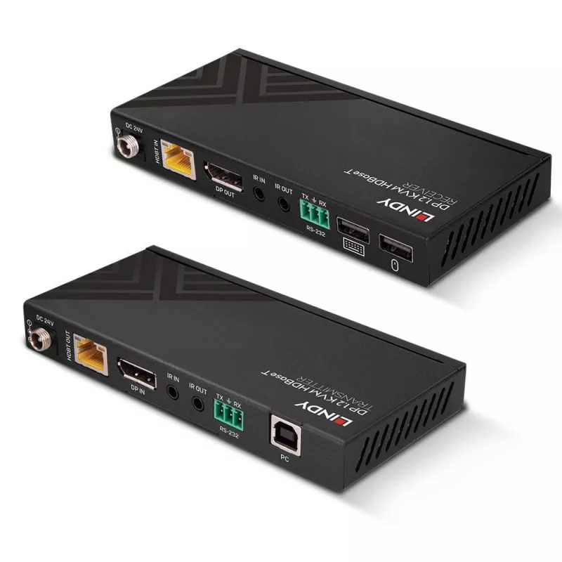 Lindy 150m Cat.6 DisplayPort 1.2, USB, IR ir RS-232 HDBaseT KVM ilgintuvas