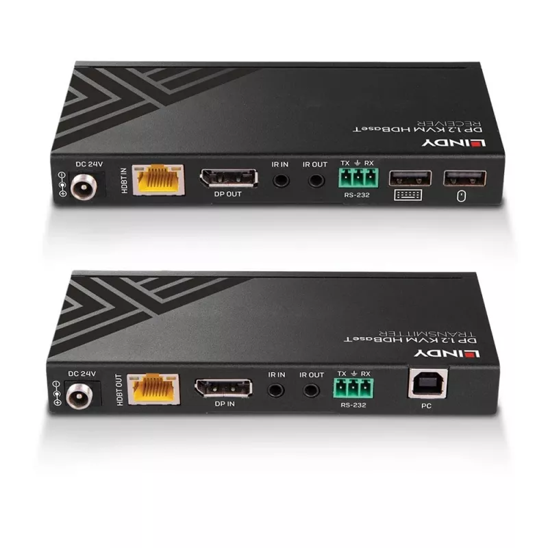 Lindy 150m Cat.6 DisplayPort 1.2, USB, IR ir RS-232 HDBaseT KVM ilgintuvas