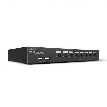 Lindy 39538 KVM jungiklis, montuojamas į stovą, juodas