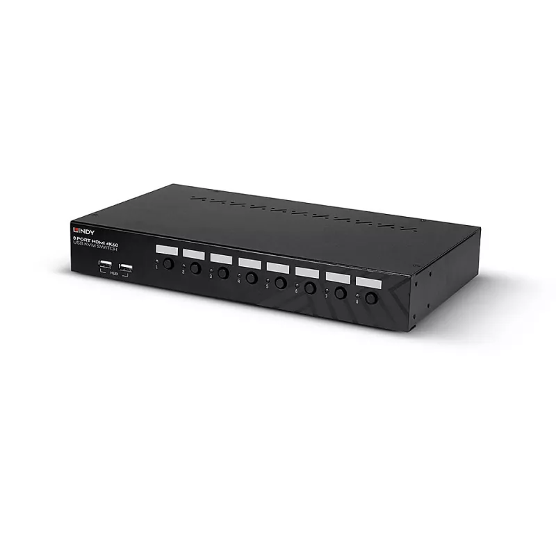 Lindy 39538 KVM jungiklis, montuojamas į stovą, juodas